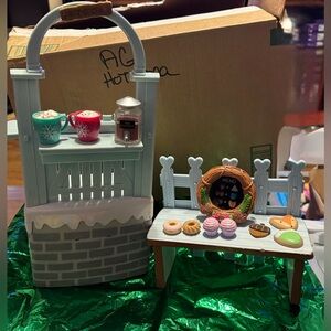 American Girl Wellie Wishers Hot Cocoa Stand & Bench playset Retired